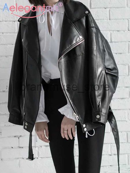 women's jackets aelegantmis loose women soft faux leather jacket with belt black pu leather biker jacket lady basic coat street casual, Black;brown
women's jackets aelegantmis loose women soft faux leather jacket with belt black pu leather biker jacket lady basic coat street casual, Black;brown