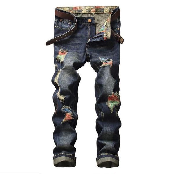 men knee hole jeans men039s straight trousers casual slim korean version personality beggar pants1676044, Blue
men knee hole jeans men039s straight trousers casual slim korean version personality beggar pants1676044, Blue