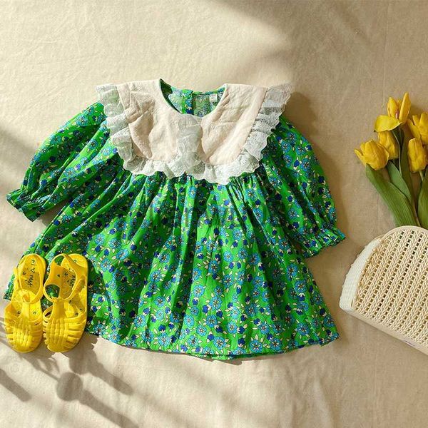 girl's dresses 2023 spring new girls long sleeve floral princess dress cotton toddler kids fashion for party children dresses with lace, Red;yellow
girl's dresses 2023 spring new girls long sleeve floral princess dress cotton toddler kids fashion for party children dresses with lace, Red;yellow