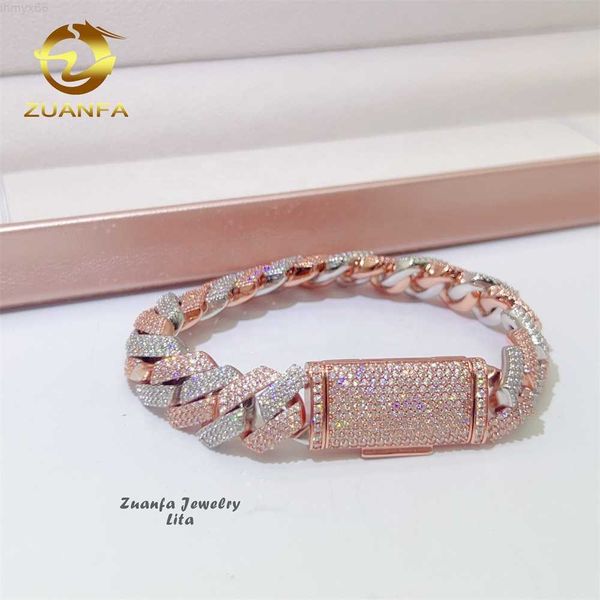custom 14mm moissanite jewellery two tone rose gold cuban link chain men moissanite cuban link bracelet, Silver
custom 14mm moissanite jewellery two tone rose gold cuban link chain men moissanite cuban link bracelet, Silver
