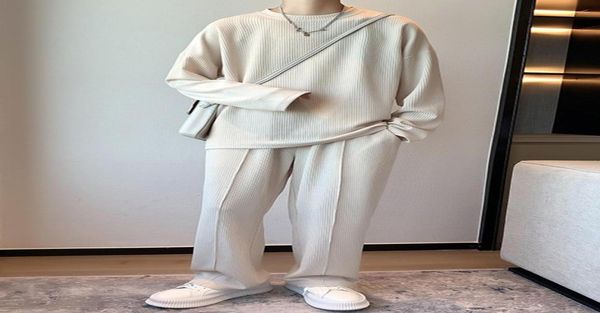 men's tracksuits syuhgfa 2022 spring korean loose long sleeve hoodie sweatshirt casual streetwear pants two-piece set for male homm3401, Gray
men's tracksuits syuhgfa 2022 spring korean loose long sleeve hoodie sweatshirt casual streetwear pants two-piece set for male homm3401, Gray