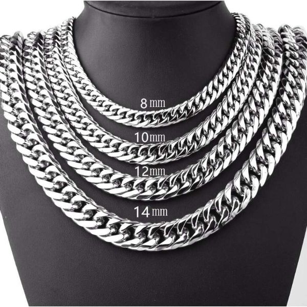 men 316l stainless steel miami fashion cuban 1+1 figaro chain hip hop punk men elegant thick chain necklaces jewelry, Silver
men 316l stainless steel miami fashion cuban 1+1 figaro chain hip hop punk men elegant thick chain necklaces jewelry, Silver