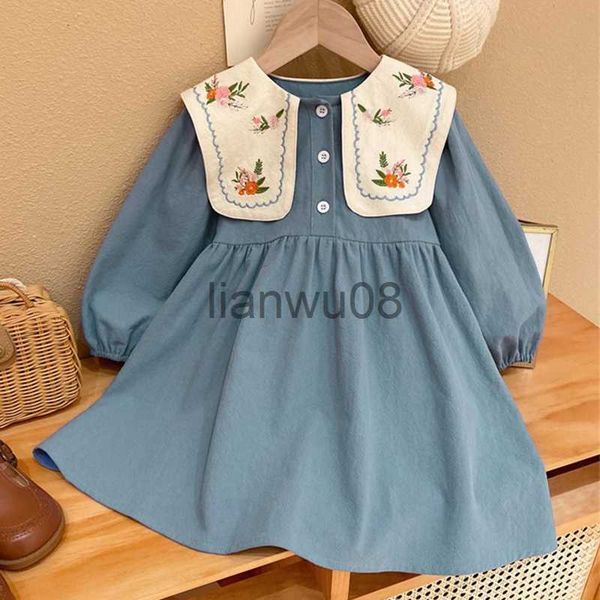 girl's dresses 2023 new spring autumn long sleeve lapel casual dress embroidered kid clothes girl korean style children dress x0806, Red;yellow
girl's dresses 2023 new spring autumn long sleeve lapel casual dress embroidered kid clothes girl korean style children dress x0806, Red;yellow