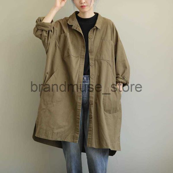 women's jackets 2021 new arrival spring/autumn women loose casual long turn-down collar trench single breasted cotton bat sleeved coat, Black;brown
women's jackets 2021 new arrival spring/autumn women loose casual long turn-down collar trench single breasted cotton bat sleeved coat, Black;brown
