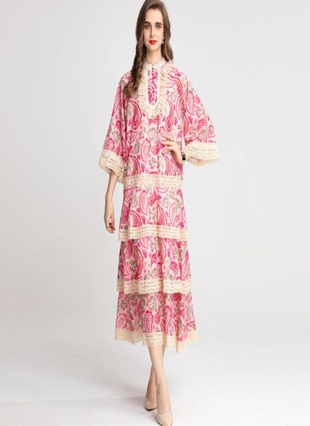 women's dresses stand collar long flare sleeves printed tiered lace sash belt fashion loose vestidos4755690, Black
women's dresses stand collar long flare sleeves printed tiered lace sash belt fashion loose vestidos4755690, Black