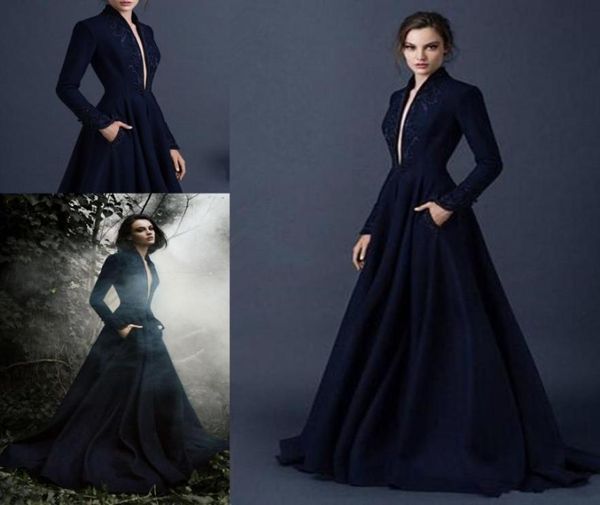 navy blue satin evening dresses embroidery paolo sebastian dresses custom made beaded formal prom wear outfit plunging v neck ball4383311, Black
navy blue satin evening dresses embroidery paolo sebastian dresses custom made beaded formal prom wear outfit plunging v neck ball4383311, Black
