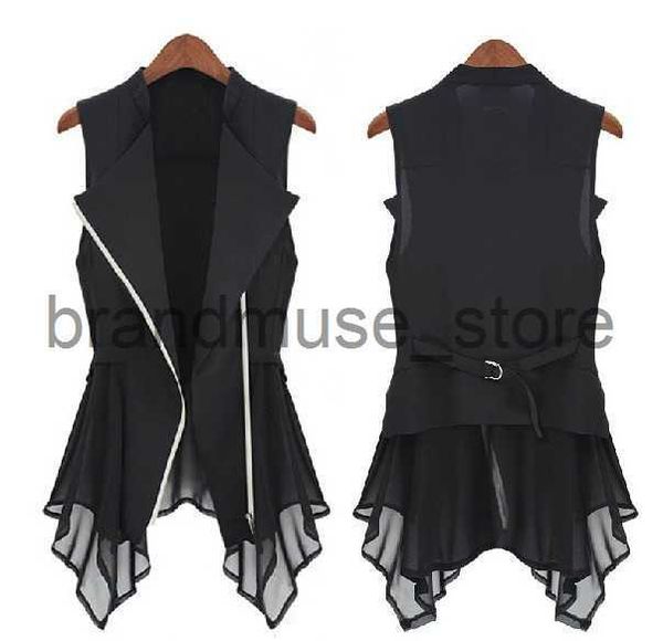 women's jackets 2023 new chiffon jacket spring autumn models women slim long jacket europe sleeveless coats jackets.m. xl j230806, Black;brown
women's jackets 2023 new chiffon jacket spring autumn models women slim long jacket europe sleeveless coats jackets.m. xl j230806, Black;brown