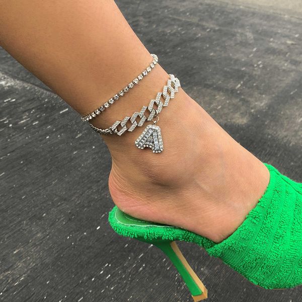 jewelry hip hop full diamond cuban chain foot women's trend inlaid rhinestone letter decoration set, Red;blue
jewelry hip hop full diamond cuban chain foot women's trend inlaid rhinestone letter decoration set, Red;blue