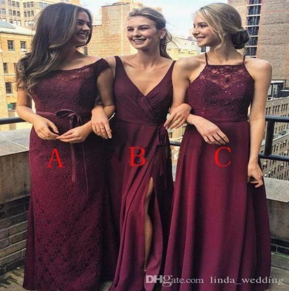 2019 burgundy bridesmaid dress long garden country formal wedding party guest maid of honor gown plus size custom mad6460061, White;pink
2019 burgundy bridesmaid dress long garden country formal wedding party guest maid of honor gown plus size custom mad6460061, White;pink