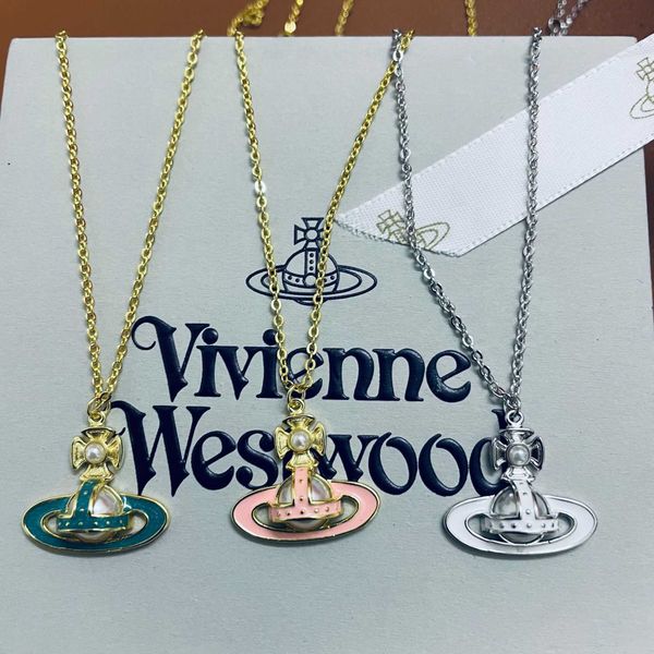 western empress dowager's classic enamel saturn pearl necklace female vivian design sense of the plane planet collar chain, Silver
western empress dowager's classic enamel saturn pearl necklace female vivian design sense of the plane planet collar chain, Silver