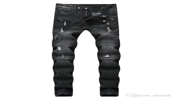 new men distressed ripped jeans designer straight motorcycle biker jeans causal denim pants streetwear style mens jeans cool men h8708595, Blue
new men distressed ripped jeans designer straight motorcycle biker jeans causal denim pants streetwear style mens jeans cool men h8708595, Blue