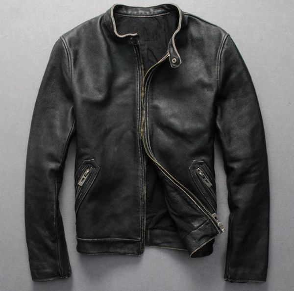 vintage genuine leather jacket men black cowskin short simple motorcycle jacket men039s thin leather coat chaqueta cuero hombre1708134
vintage genuine leather jacket men black cowskin short simple motorcycle jacket men039s thin leather coat chaqueta cuero hombre1708134