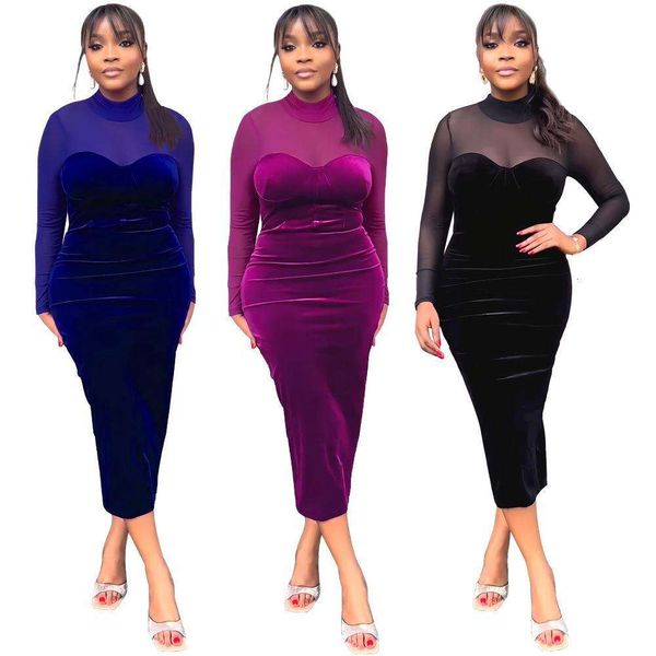 title long sleeved temperament mesh stitching figure fitting womens dress socialite style, Black;gray
title long sleeved temperament mesh stitching figure fitting womens dress socialite style, Black;gray