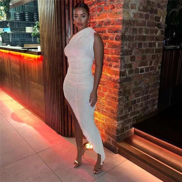 style spring and summer womens fashion one shoulder sleeve irregular hem slim sheath dress, Black;gray
style spring and summer womens fashion one shoulder sleeve irregular hem slim sheath dress, Black;gray