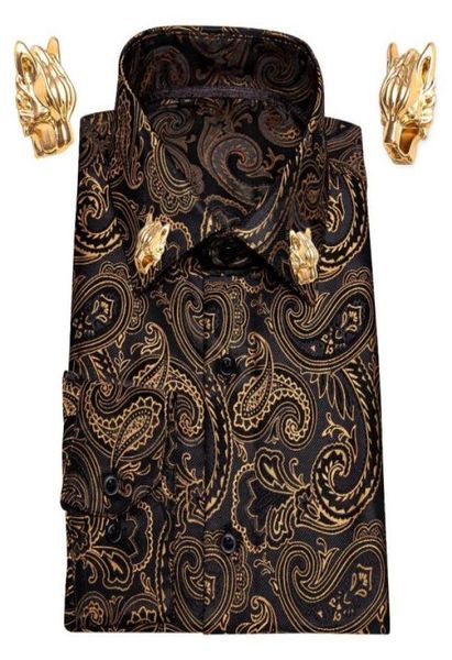 gold paisley silk men shirts long sleeve casual flower for dress barrywang designer leopard collar pin men039s4949809, White;black
gold paisley silk men shirts long sleeve casual flower for dress barrywang designer leopard collar pin men039s4949809, White;black