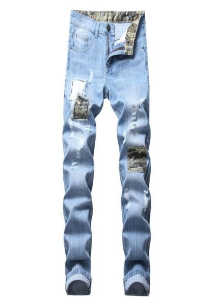 men039s jeans patchwork fashion casual slim design teared distressed camouflage denim size28421841443, Blue
men039s jeans patchwork fashion casual slim design teared distressed camouflage denim size28421841443, Blue