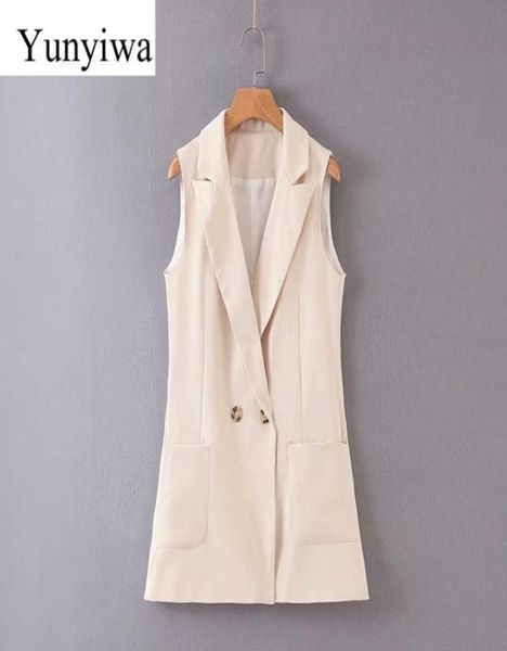 2019 women elegant sleeveless vest blazer notched collar pockets female double breasted causal stylish outwear waistcoats7694241, Black;white
2019 women elegant sleeveless vest blazer notched collar pockets female double breasted causal stylish outwear waistcoats7694241, Black;white