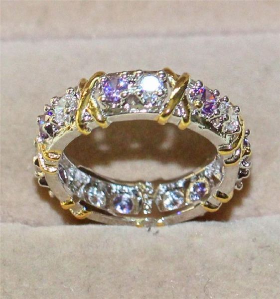 lady's 925 sterling silver purple tanzanite couple rings yellow gold eternal band wedding ring for women jewelry size 5-103558334, Slivery;golden
lady's 925 sterling silver purple tanzanite couple rings yellow gold eternal band wedding ring for women jewelry size 5-103558334, Slivery;golden
