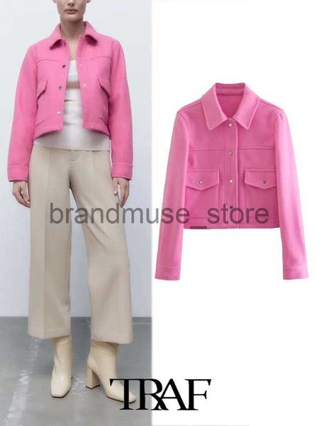 women's jackets traf 2023 women spring fashion casual new three color short soft cloth shirt coat long sleeve outerwear j230806, Black;brown
women's jackets traf 2023 women spring fashion casual new three color short soft cloth shirt coat long sleeve outerwear j230806, Black;brown