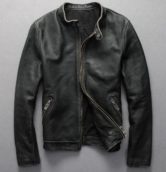 vintage genuine leather jacket men black cowskin short simple motorcycle jacket men039s thin leather coat chaqueta cuero hombre1139247
vintage genuine leather jacket men black cowskin short simple motorcycle jacket men039s thin leather coat chaqueta cuero hombre1139247