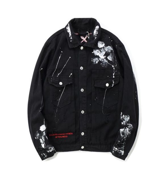 men039s jackets mens hip hop denim oversized graffiti painted jeans brand ripped coat streetwear 20213826278, Black;brown
men039s jackets mens hip hop denim oversized graffiti painted jeans brand ripped coat streetwear 20213826278, Black;brown