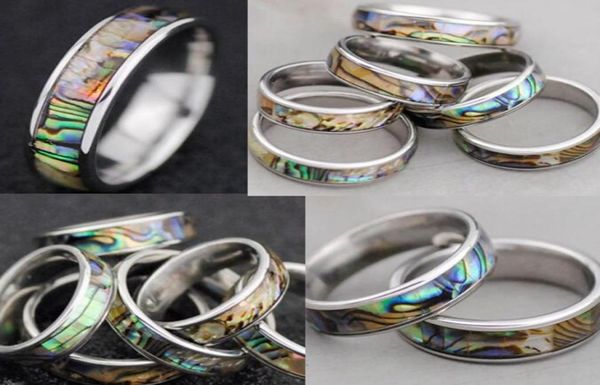 36pcs natural shellfish abalone shell inlay 316l stainless steel quality rings 6mm width retro wedding engagement pupular ring who7791241, Silver 
36pcs natural shellfish abalone shell inlay 316l stainless steel quality rings 6mm width retro wedding engagement pupular ring who7791241, Silver