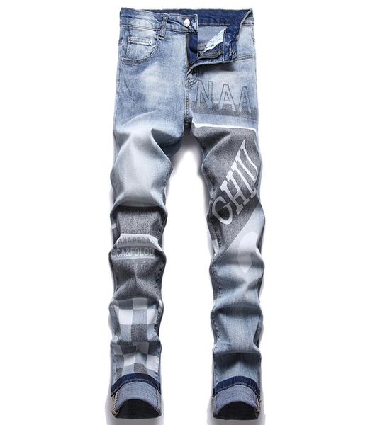 slim fit stretch blue men039s jeans spring autumn letter print vaqueros fashion straight streetwear casual cotton denim pants6719264
slim fit stretch blue men039s jeans spring autumn letter print vaqueros fashion straight streetwear casual cotton denim pants6719264