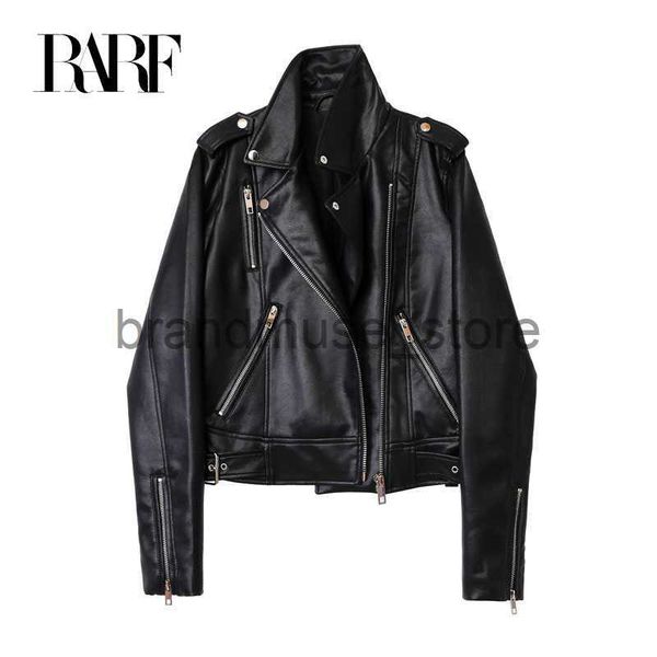 women's jackets rarf 2022women's spring black faux-leather jacket casual zipper and belt cycling jacket casual jacket j230806, Black;brown
women's jackets rarf 2022women's spring black faux-leather jacket casual zipper and belt cycling jacket casual jacket j230806, Black;brown