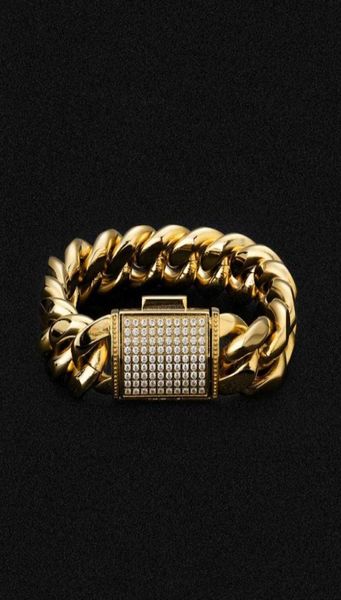 18mm iced miami cuban chain bracelet stainless steel glossy cuban bracelet buckle inlaid with zircon64578395711489, Black
18mm iced miami cuban chain bracelet stainless steel glossy cuban bracelet buckle inlaid with zircon64578395711489, Black