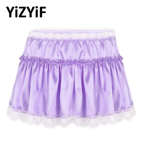 men micro mini skirt smooth satin elastic high waist lace hem short frilly ruffled aline sissy panties fancy dress men0397205902
men micro mini skirt smooth satin elastic high waist lace hem short frilly ruffled aline sissy panties fancy dress men0397205902