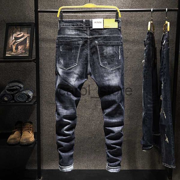 men's jeans ripped jeans men slim fit stretch printed fashion designer streetwear male denim pants frayed vintage moto biker jeans men, Blue
men's jeans ripped jeans men slim fit stretch printed fashion designer streetwear male denim pants frayed vintage moto biker jeans men, Blue
