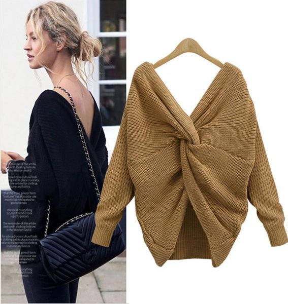2017 women v neck ed back jumpers backless cross long sleeve knitted pullovers sweaters pull femme4360876, White;black
2017 women v neck ed back jumpers backless cross long sleeve knitted pullovers sweaters pull femme4360876, White;black