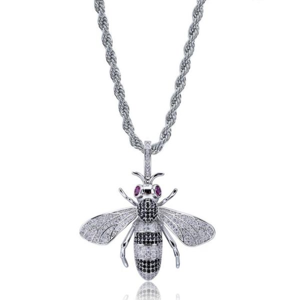 hip hop necklaces exquisite fashion 18k gold plated honey bee pendant necklaces luxury zircon men necklaces jewelry9961893, Silver
hip hop necklaces exquisite fashion 18k gold plated honey bee pendant necklaces luxury zircon men necklaces jewelry9961893, Silver