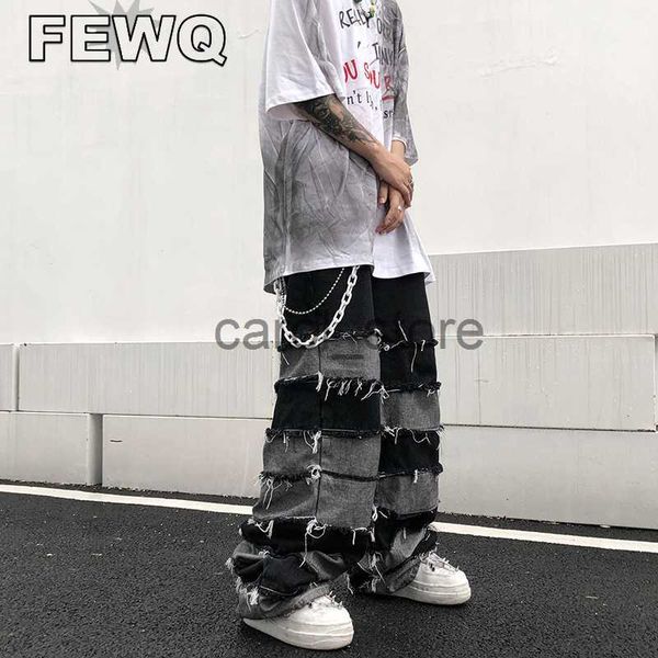 men's jeans fewq men's tassel darkwear jeans vintage trendy patchwork male denim trousers high street straight pants 2023 spring n, Blue
men's jeans fewq men's tassel darkwear jeans vintage trendy patchwork male denim trousers high street straight pants 2023 spring n, Blue