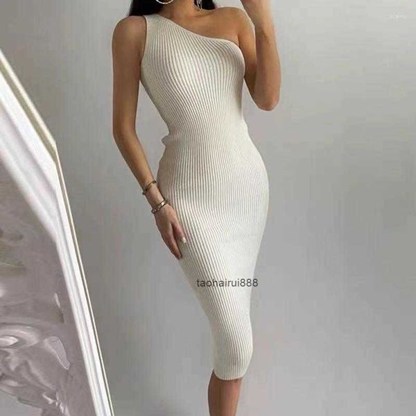casual dresses diagonal collar solid slim elastic wrap hip one shoulder knitted dress white vestidos de mujer y2k off pencil, Black;gray
casual dresses diagonal collar solid slim elastic wrap hip one shoulder knitted dress white vestidos de mujer y2k off pencil, Black;gray