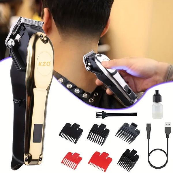 professional cordless hair trimmer set: lcd display, rechargeable haircut machine for men - perfect for home salon use
professional cordless hair trimmer set: lcd display, rechargeable haircut machine for men - perfect for home salon use