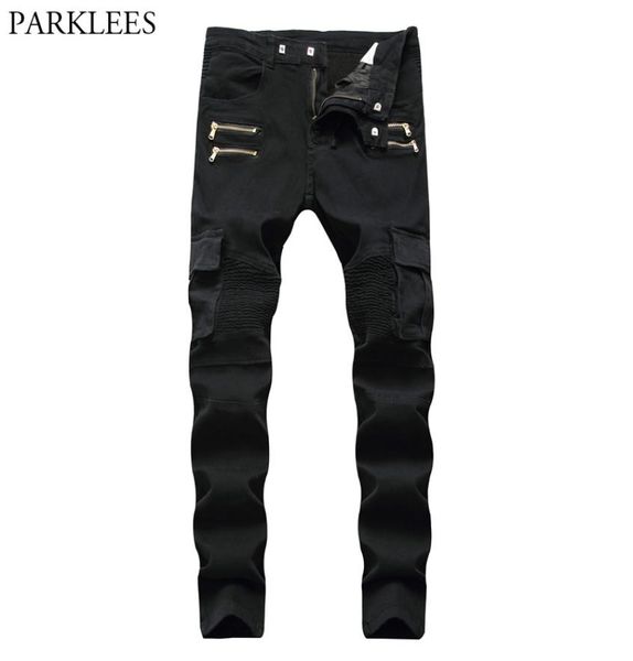 black biker cargo jeans pants men 2018 brand new folds pocket pencil jeans homme zipper casual runway distressed motorcycle jean5952773, Blue
black biker cargo jeans pants men 2018 brand new folds pocket pencil jeans homme zipper casual runway distressed motorcycle jean5952773, Blue