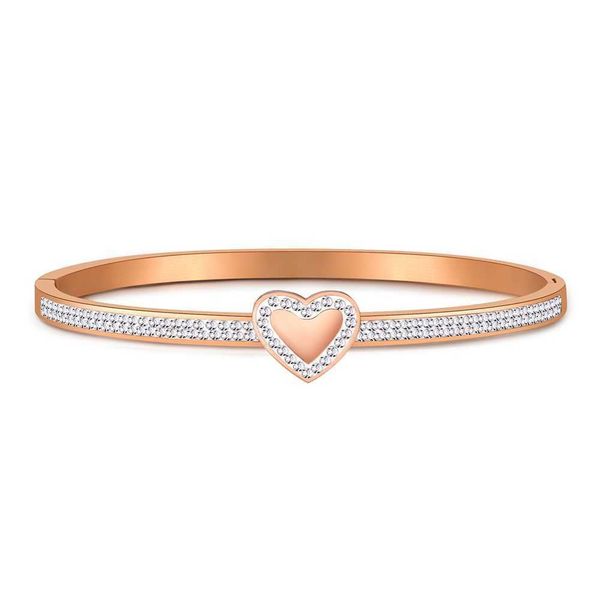 r tiffay fashion love diamond bracelet light luxury non fading stainless steel peach heart personalized simple handwear, Black
r tiffay fashion love diamond bracelet light luxury non fading stainless steel peach heart personalized simple handwear, Black