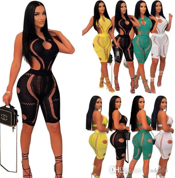 womens hollow out jumpsuits summer nightclub knitted bodysuit sleeveless halterneck sweater knee shorts rompers8330072, Black;white
womens hollow out jumpsuits summer nightclub knitted bodysuit sleeveless halterneck sweater knee shorts rompers8330072, Black;white