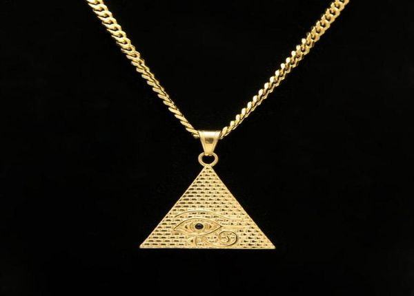 jewelry stailess steel triangle shape ancient egyptian eye of horus pendant necklace gold plated with chain 27 297p7331956, Silver
jewelry stailess steel triangle shape ancient egyptian eye of horus pendant necklace gold plated with chain 27 297p7331956, Silver
