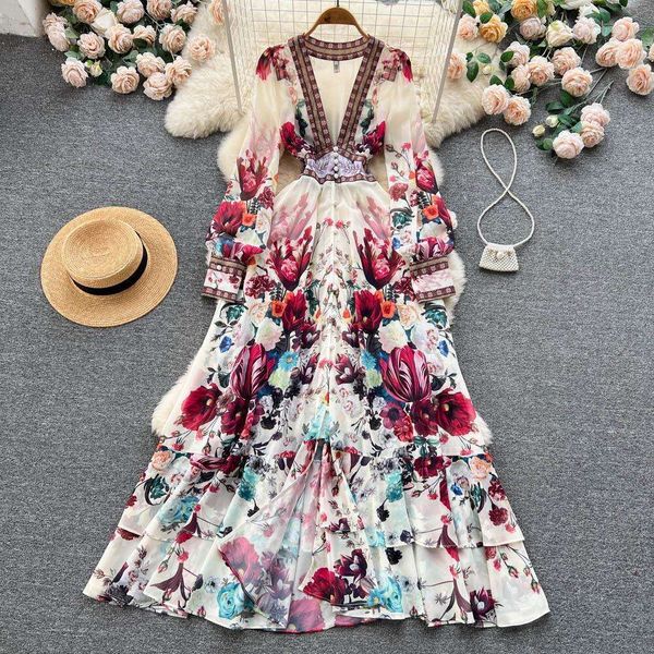 spring and autumn french court style temperament slimmer chiffon mesh dress womens big swing a line printed long, Black;gray
spring and autumn french court style temperament slimmer chiffon mesh dress womens big swing a line printed long, Black;gray