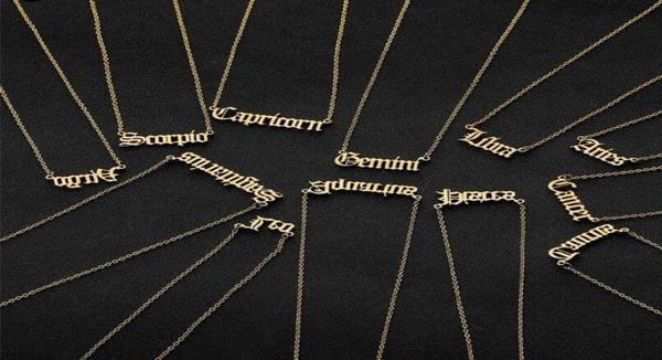 personalized letter zodiac necklace constellation necklaces custom stainless steel old english necklace birthday jewelry gifts2368273, Silver
personalized letter zodiac necklace constellation necklaces custom stainless steel old english necklace birthday jewelry gifts2368273, Silver