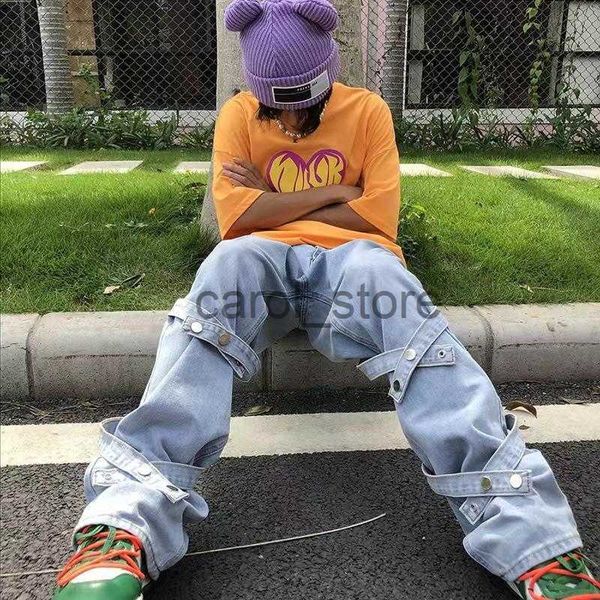 men's jeans new american hiphop fried street all-match jeans men ins tide brand vibe design casual loose punk denim straight-leg pants, Blue
men's jeans new american hiphop fried street all-match jeans men ins tide brand vibe design casual loose punk denim straight-leg pants, Blue