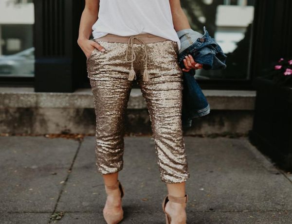 womens gold sequins straight pants loose trousers ladies summer tassel elastic laceup casual glitter bright shining harem streets4760787, Black;white
womens gold sequins straight pants loose trousers ladies summer tassel elastic laceup casual glitter bright shining harem streets4760787, Black;white