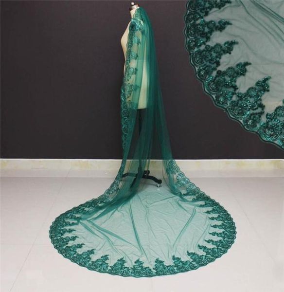 real pos 3 meters one layer sequined lace edge green wedding veil with comb beautiful bridal veil nv71003082872, Black
real pos 3 meters one layer sequined lace edge green wedding veil with comb beautiful bridal veil nv71003082872, Black