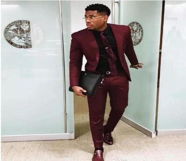 chic burgundy two pieces mens suits slim fit wedding grooms tuxedos one button formal prom suit jacket and pants with tie8940616, Black;gray
chic burgundy two pieces mens suits slim fit wedding grooms tuxedos one button formal prom suit jacket and pants with tie8940616, Black;gray