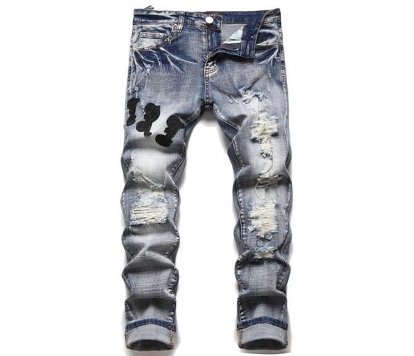 men039s jeans 2021 european ripped hole patch trend stretch slim trousers highend versatile male denim pants1812739, Blue
men039s jeans 2021 european ripped hole patch trend stretch slim trousers highend versatile male denim pants1812739, Blue