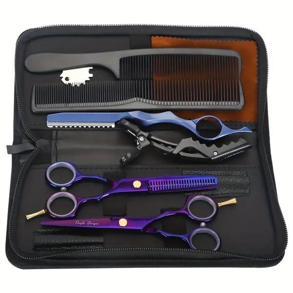 titanium professional hair cutting shears set - 5.5 inch hairdressing scissors with razor, thinning/texturizing shears for barbers & home us
titanium professional hair cutting shears set - 5.5 inch hairdressing scissors with razor, thinning/texturizing shears for barbers & home us