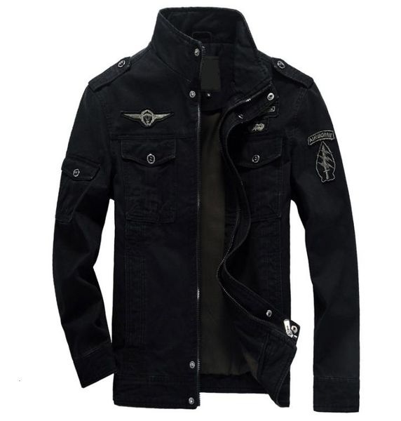 plus 6xl men jacket jeans military army soldier cotton air force one male brand clothing spring autumn mens bomber jackets sh190925956316, Black;brown
plus 6xl men jacket jeans military army soldier cotton air force one male brand clothing spring autumn mens bomber jackets sh190925956316, Black;brown