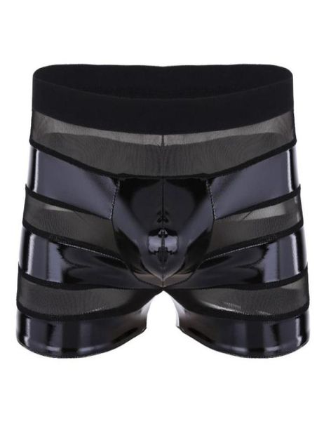 underpants mens erotic lingerie leather underwear wetlook faux mesh patchwork stripe low rise boxer briefs gay panties7600905, Black;white
underpants mens erotic lingerie leather underwear wetlook faux mesh patchwork stripe low rise boxer briefs gay panties7600905, Black;white